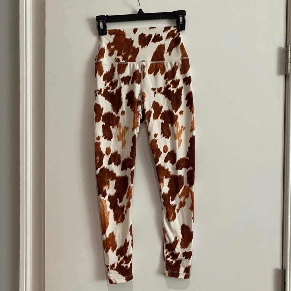 We Wore What Cow Print Active Leggings